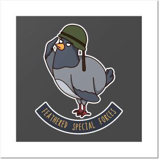 Cute pigeon in helmet Posters and Art